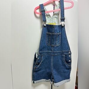 2 pice Boden Floral Denim Overalls